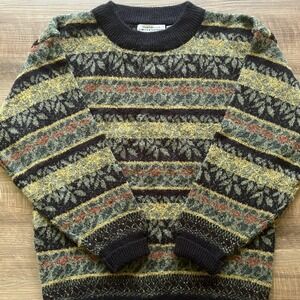 Vintage Limited Express Sweater Womens Medium Multicolor Fair Isle Knit Pullover